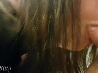 CUMSHOT IN MOUTH IN FITTING ROOM, ORAL CREAMPIE, EXTREME PUBLIC ВLOWJOB - PLAYSKITTY 4K
