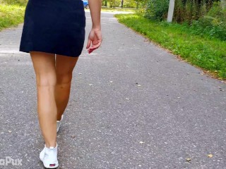 HORNY GETS CAUGHT MASTURBATING IN PUBLIC FOREST! FLASHES PUSSY IN PUBLIC! - ANGELINAPUX 4K